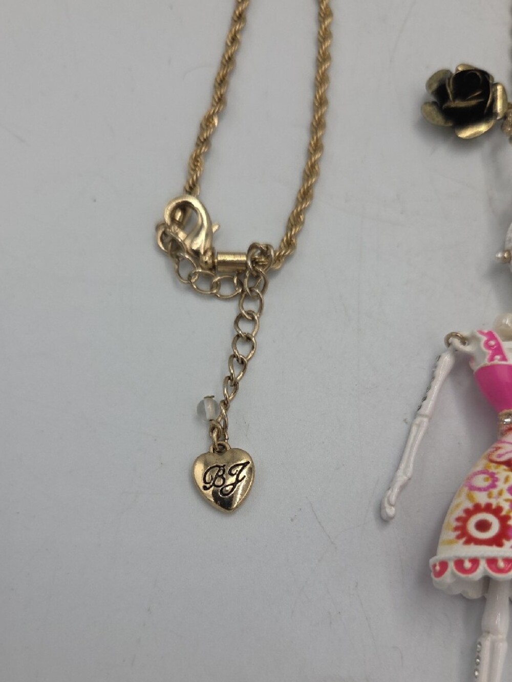 Betsey Johnson Day Of The Dead Skeleton Necklace - Picture 3 of 3